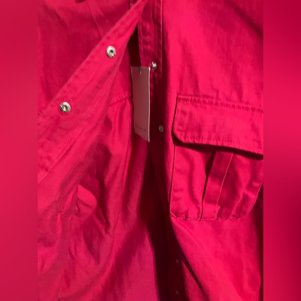 Red jean jacket
